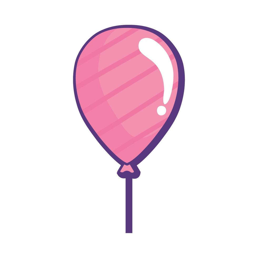 pink balloon helium floating vector