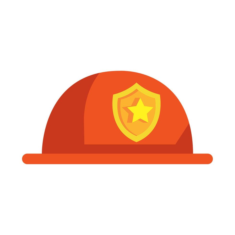 red firefighter helmet vector