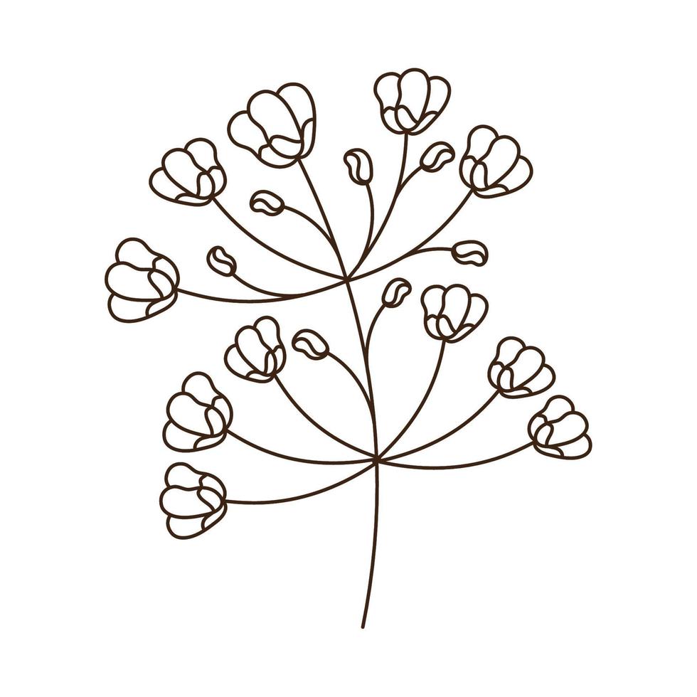 garden flowers in branch vector