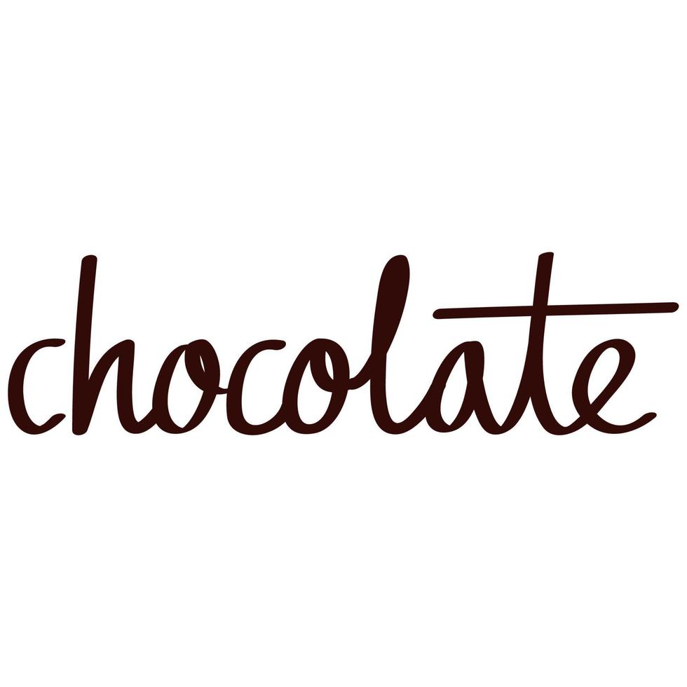 chocolate lettering font vector