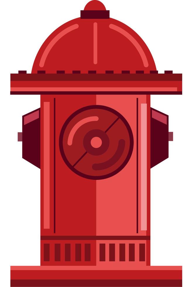 red urban hydrant vector