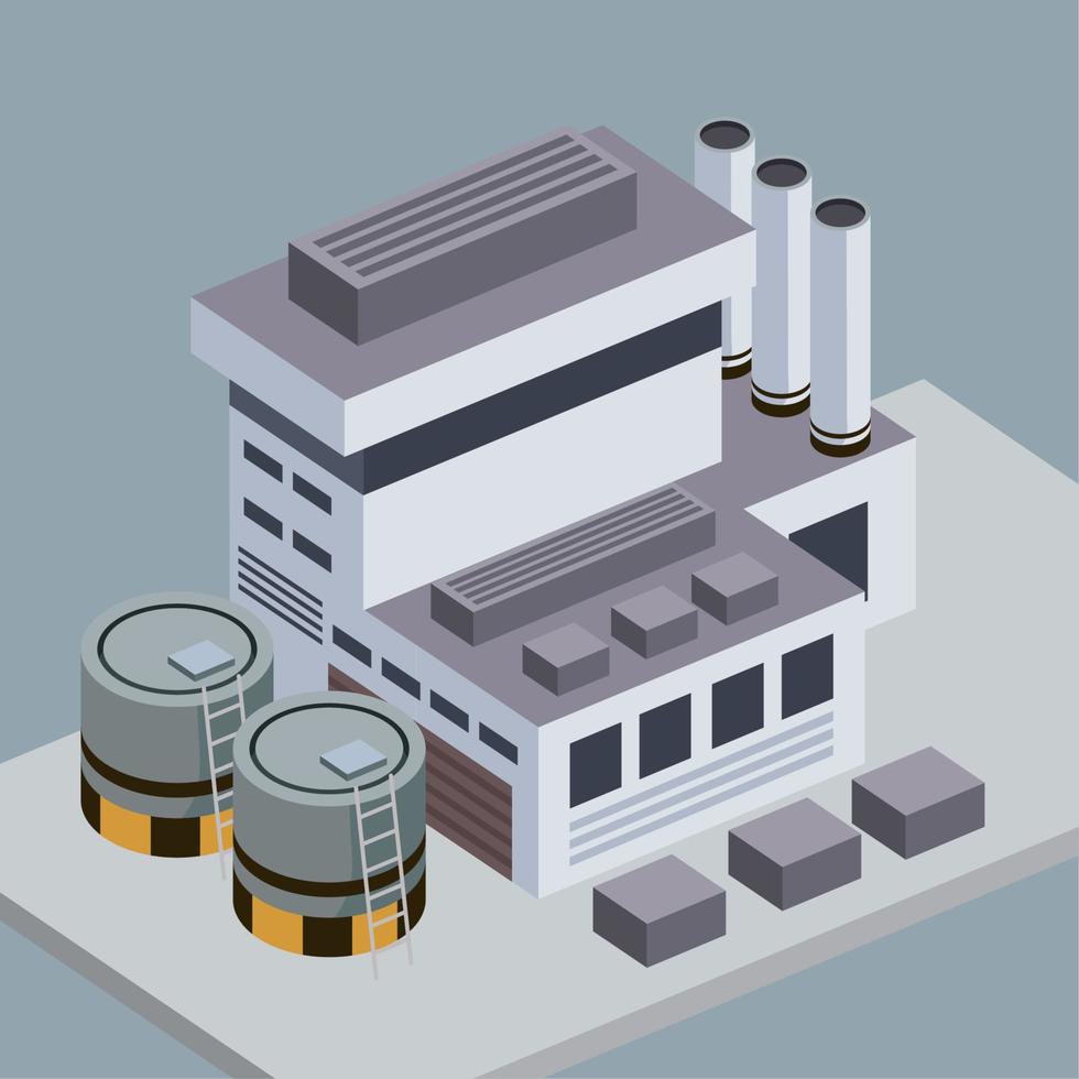 industrial plant isometric vector