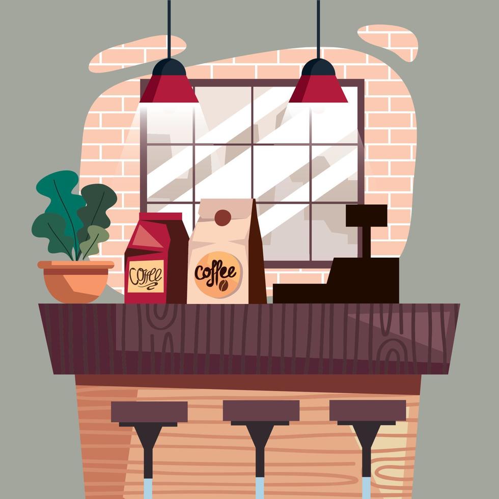 coffee shop bar vector