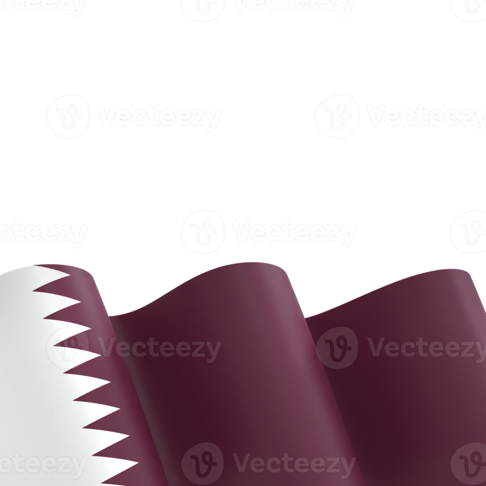 Qatar flag design national independence day banner element transparent background png