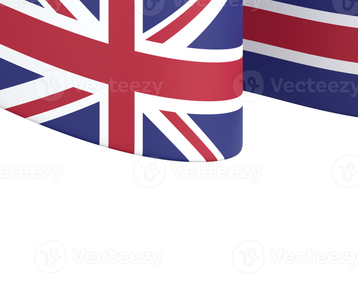 United Kingdom flag design national independence day banner element transparent background png