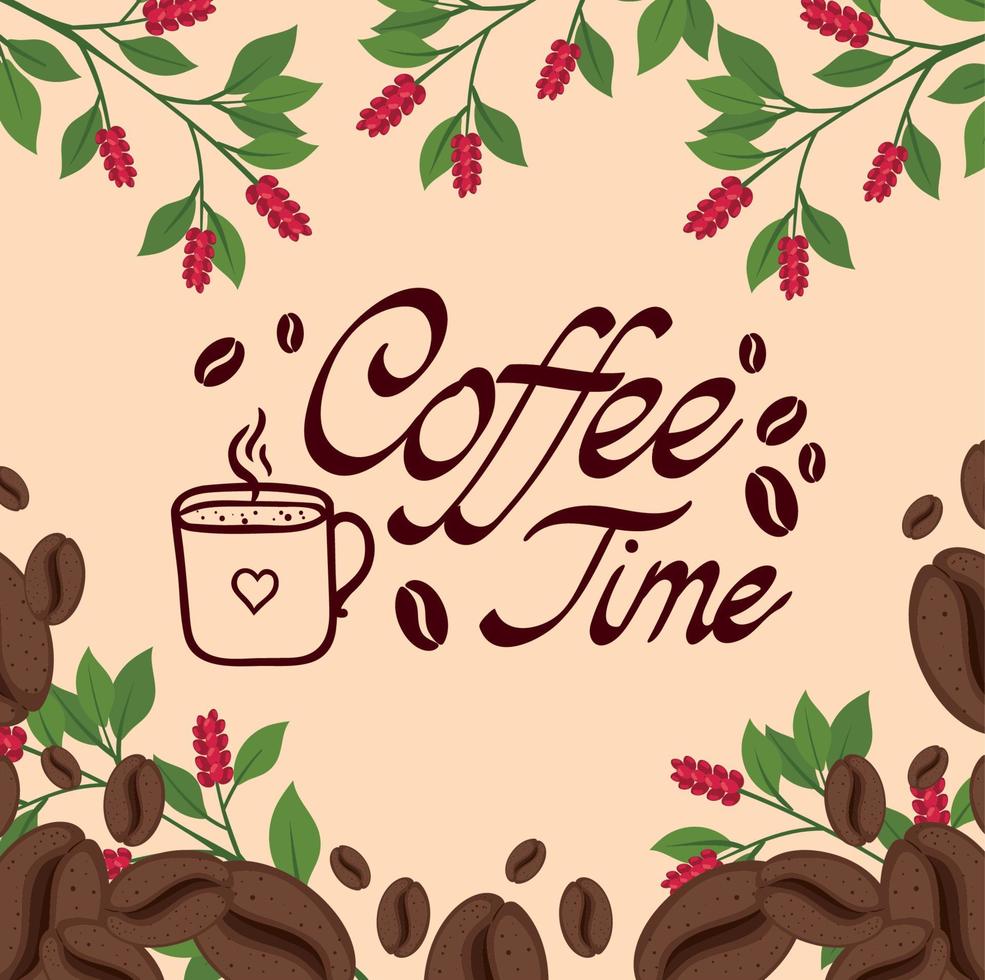 poster of coffee time vector
