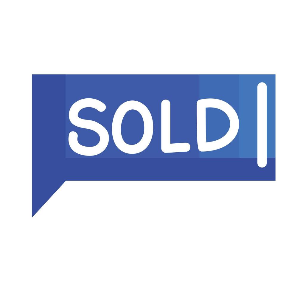 sold in speech bubble vector