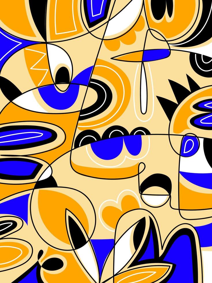 Abstract line drawing vector illustration. 11379948 Vector Art at Vecteezy