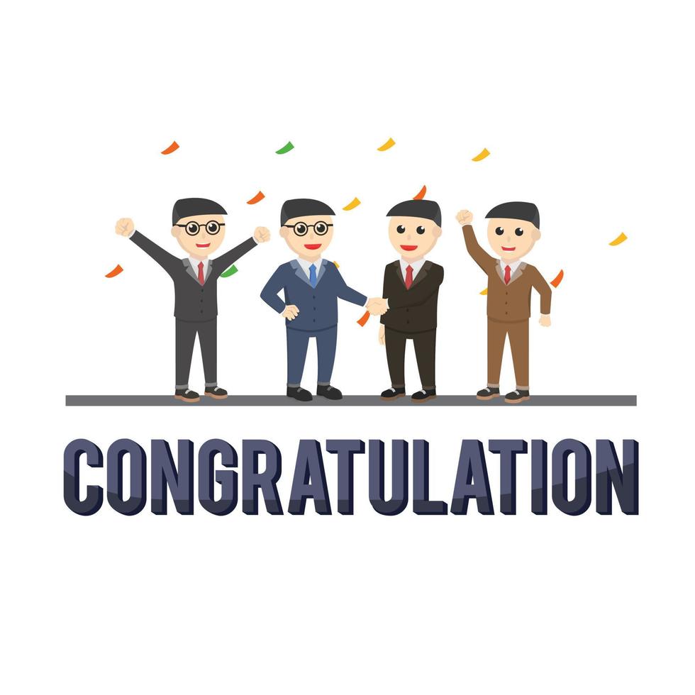 business congratulation design character vector
