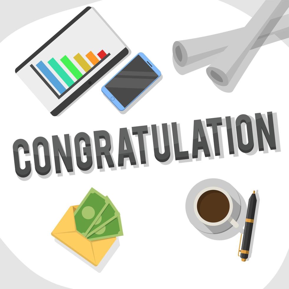 design congratulation business illustration vector