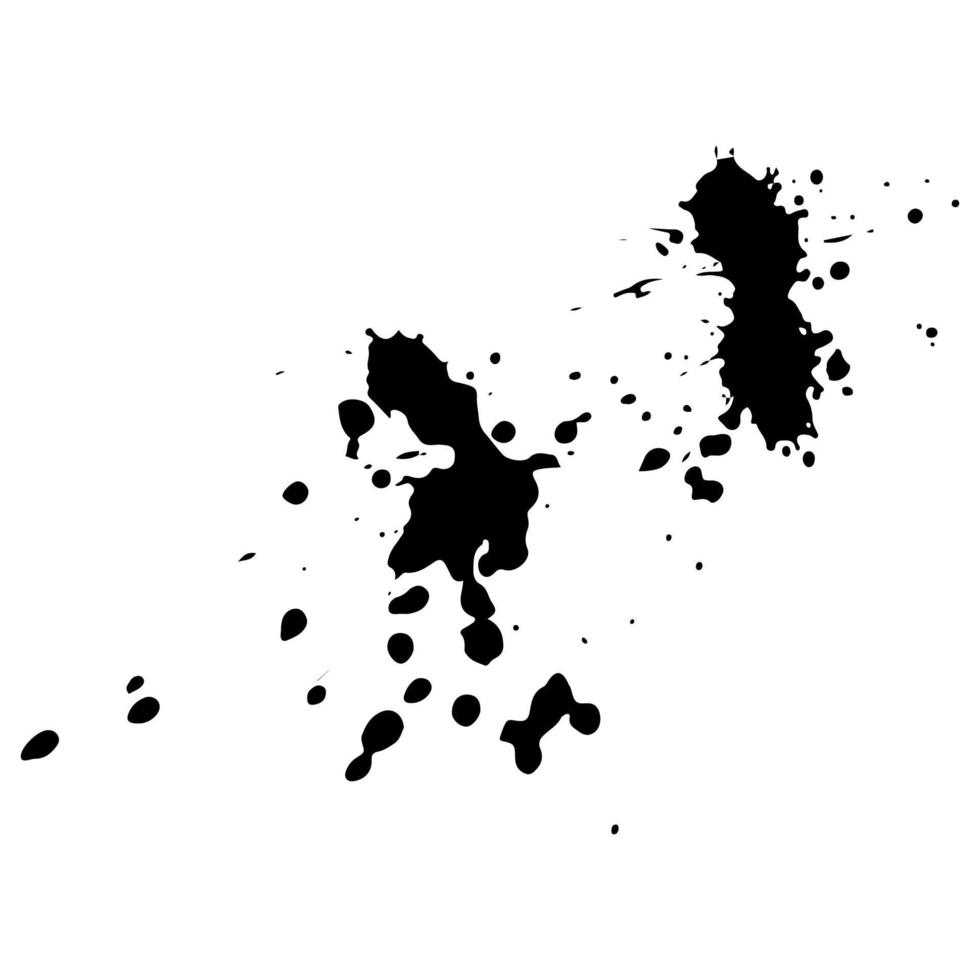 salpicaduras de pincel de tinta grunge dibujadas a mano, manchas. textura negra sucia para pintura, telón de fondo, banner, diseño. ilustración vectorial del arte creativo. vector