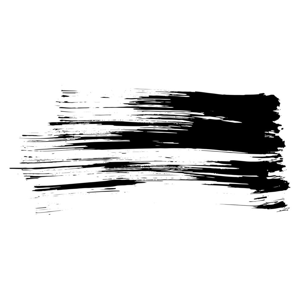 Hand drawn grunge ink brush stroke. Dirty black texture for paint, backdrop, banner, design. Vector illustration of creative art.