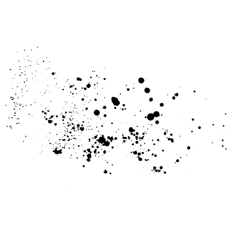 Hand drawn grunge ink brush splah, blots. Dirty black texture for paint, backdrop, banner, design. Vector illustration of creative art.