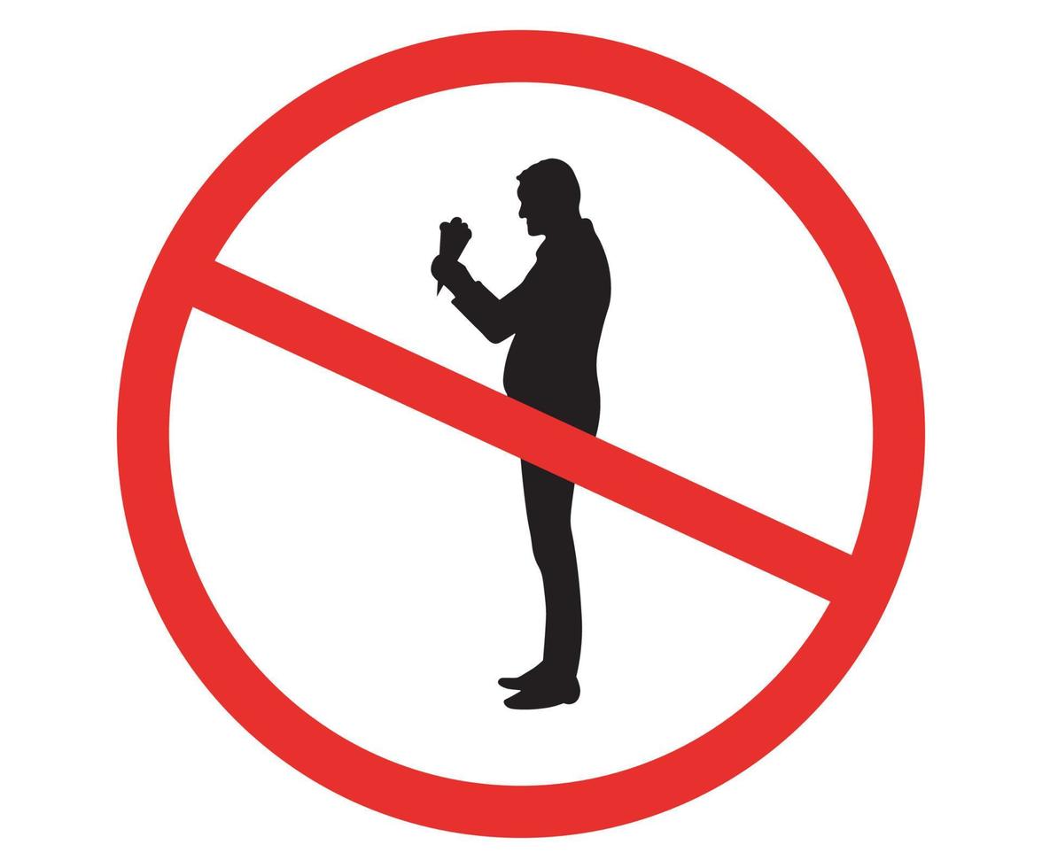 forbidding sign - it is forbidden to eat vector