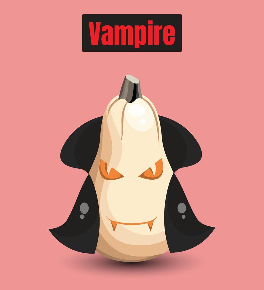 pumpkin monsters Vampire vector