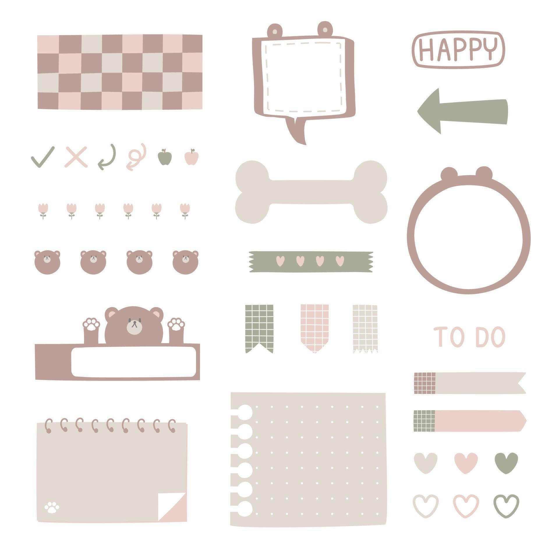 set of cute hand drawn, doodle text box with icon, speech bubble ...