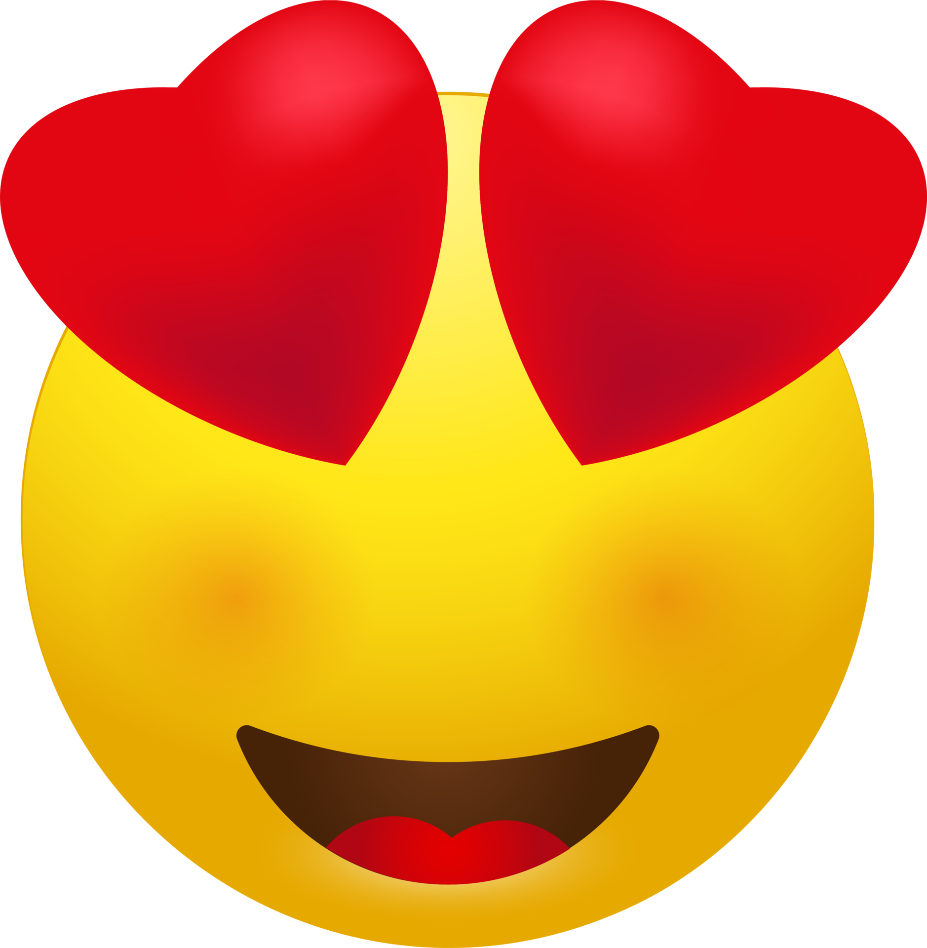 Positive Emoji with Big Heart Eyes 11380323 PNG