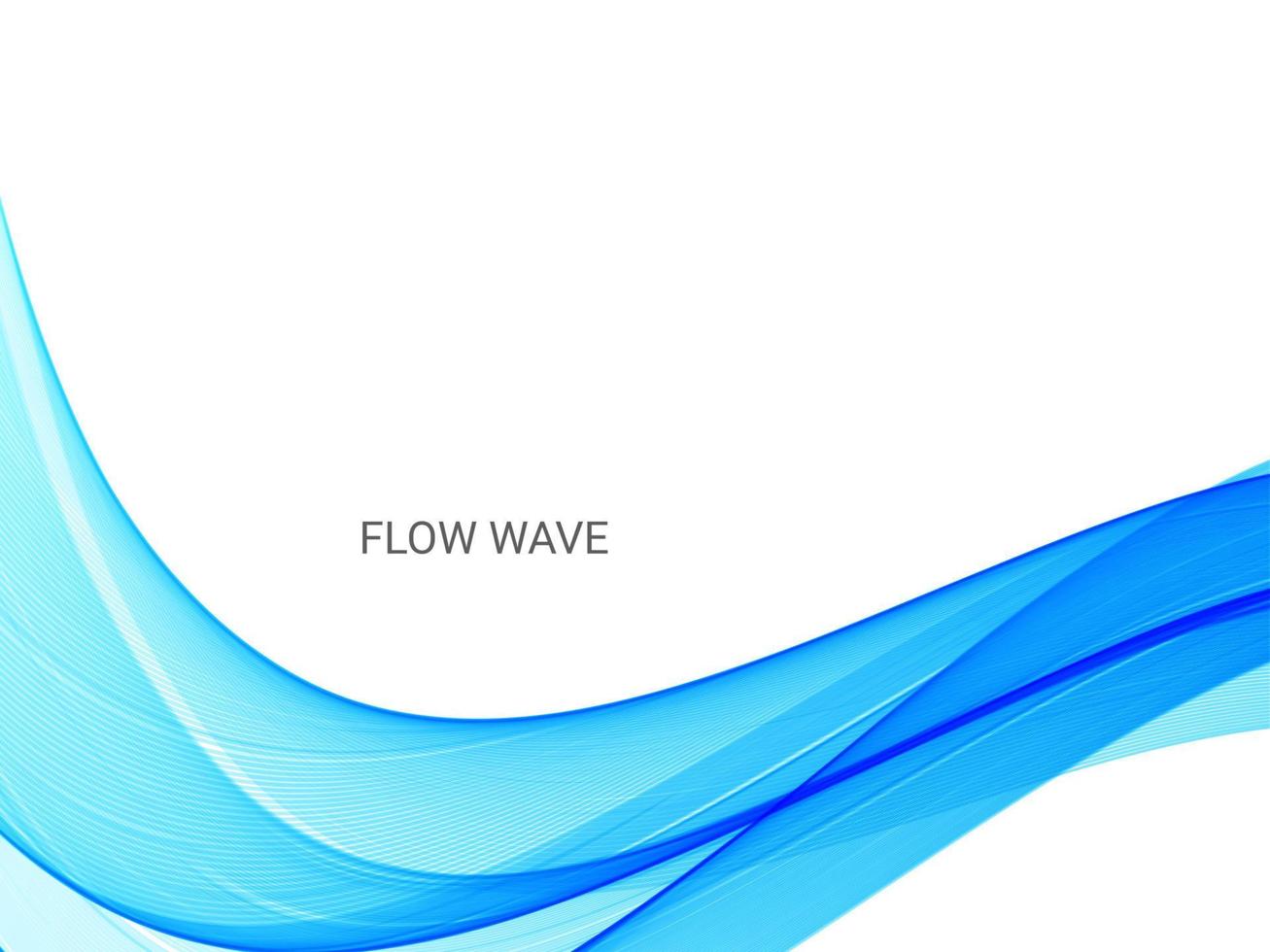 Abstract stylish smooth modern blue wave pattern background vector