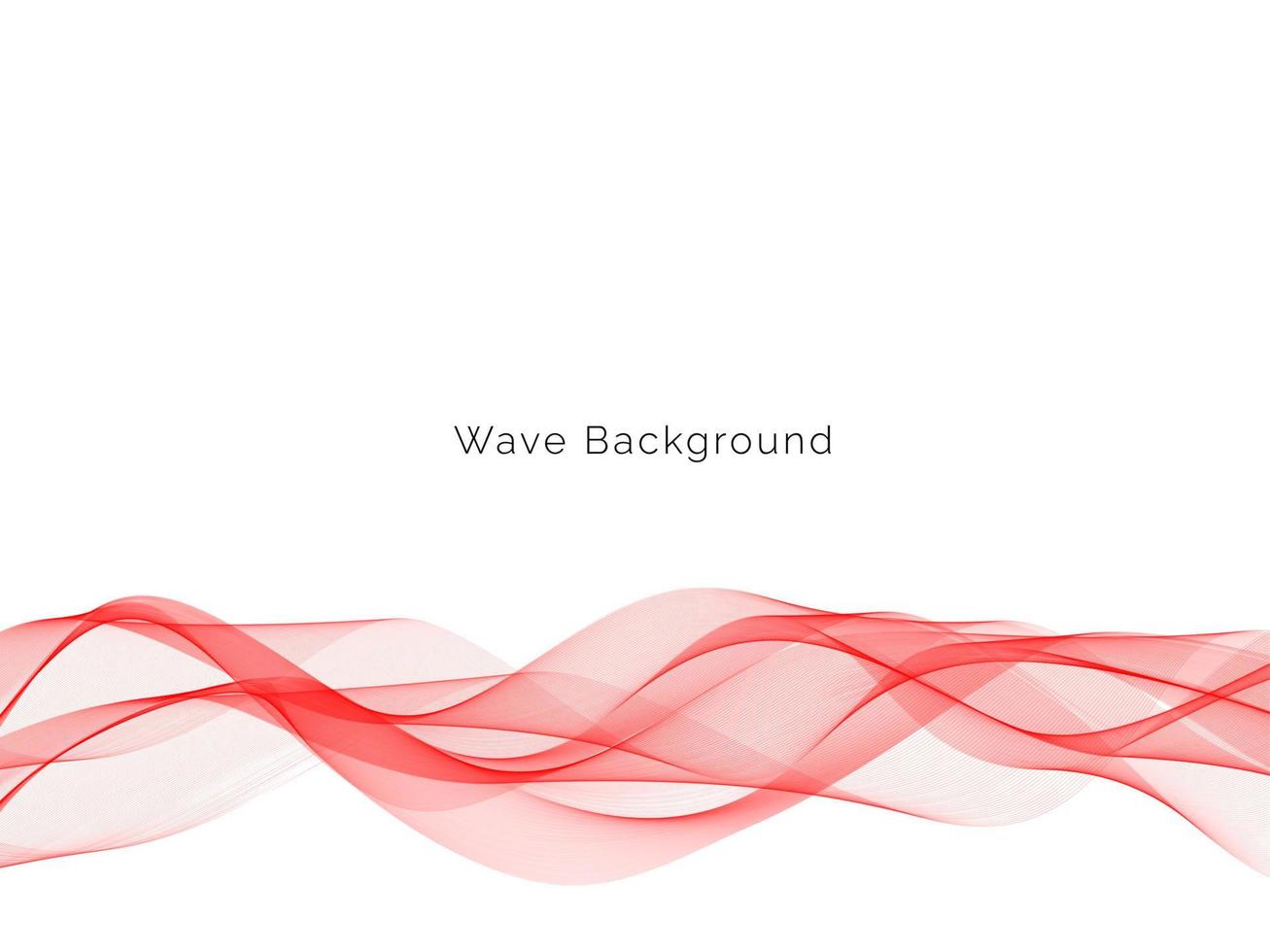 Modern decorative red wave stylish dynamic background vector