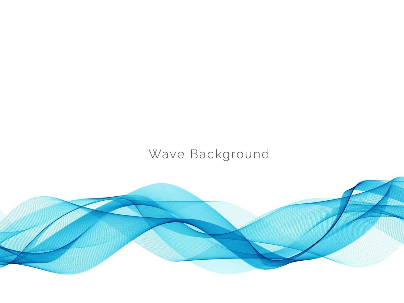 Modern dynamic blue wave motion background vector