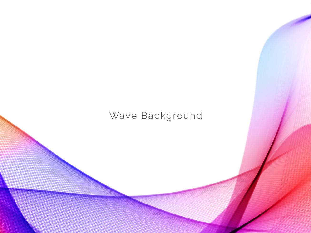 colorful wave style smooth modern background vector