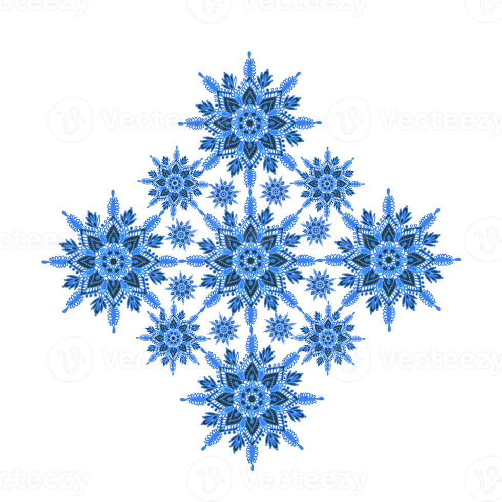 ilustração geométrica de floco de neve png