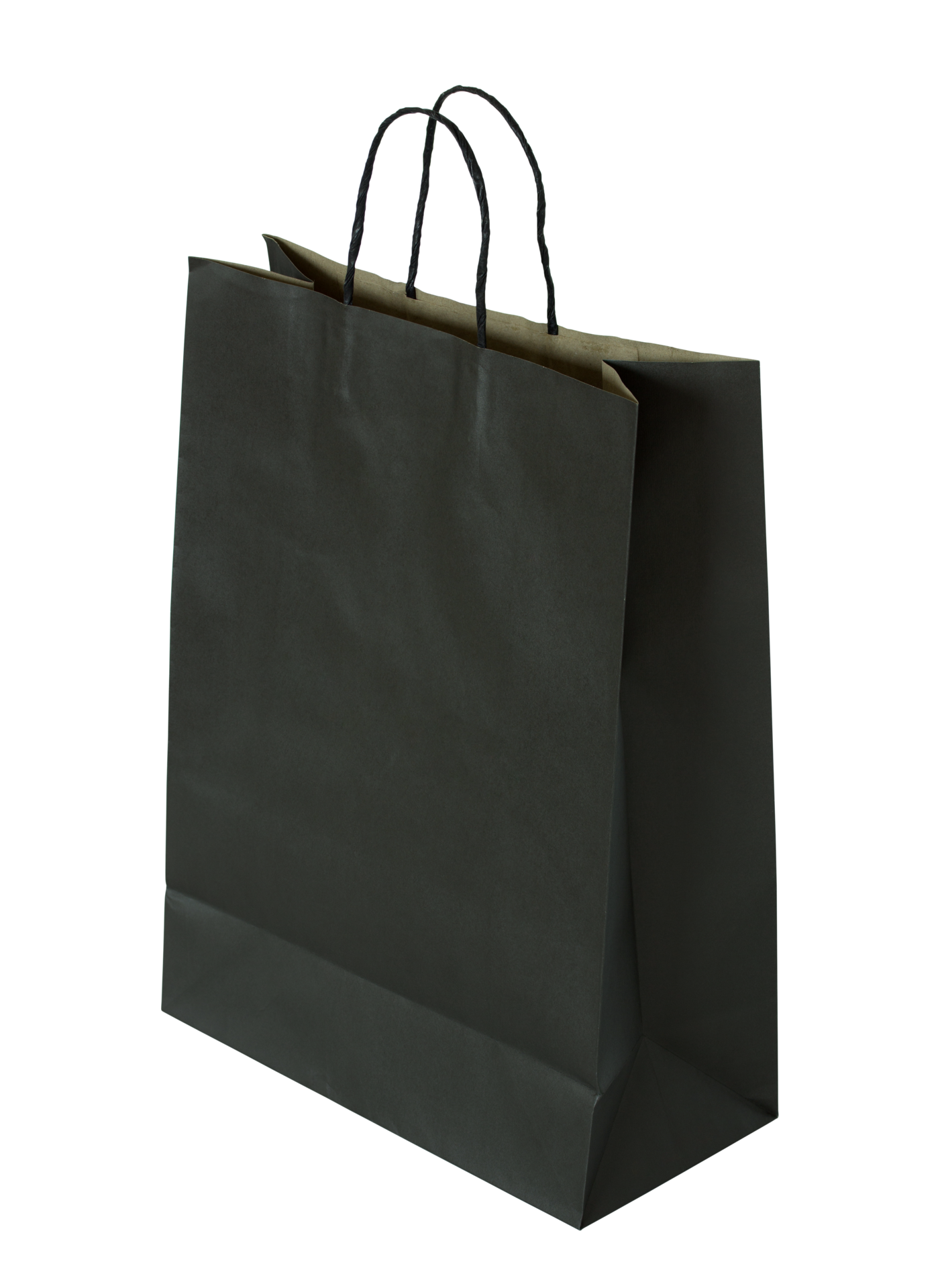 black paper bag isolated with clipping path for mockup 11380489 PNG