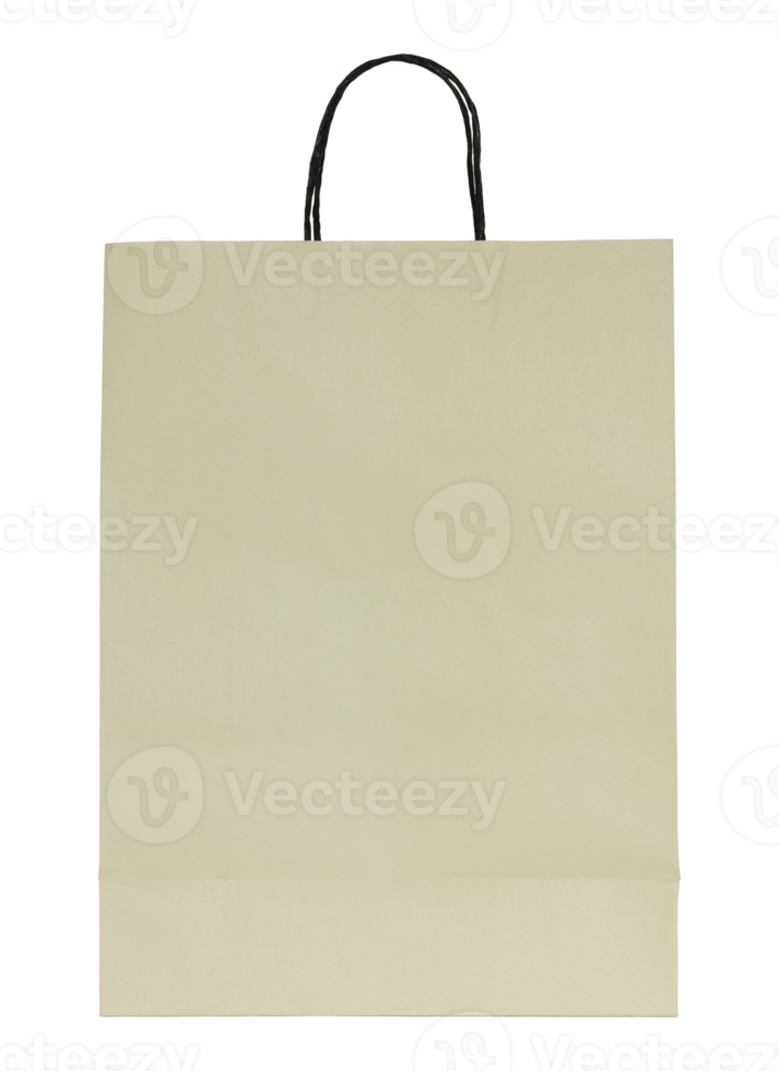 brown paper bag isolated with clipping path for mockup png