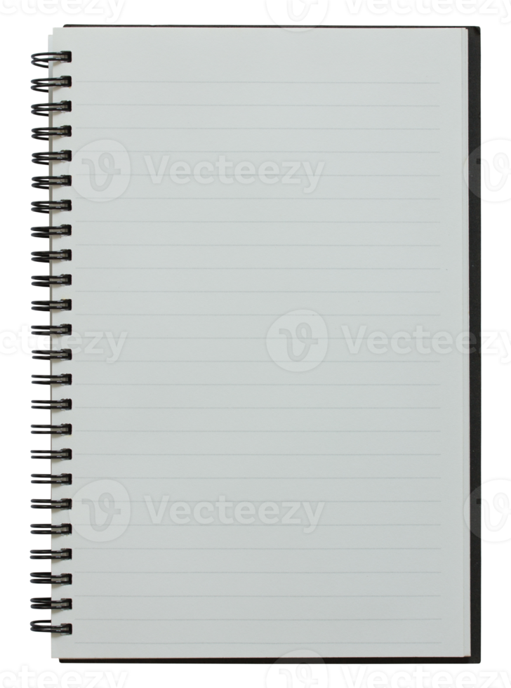 blanco spiraal notitieboekje geïsoleerd met knipsel pad voor mockup png