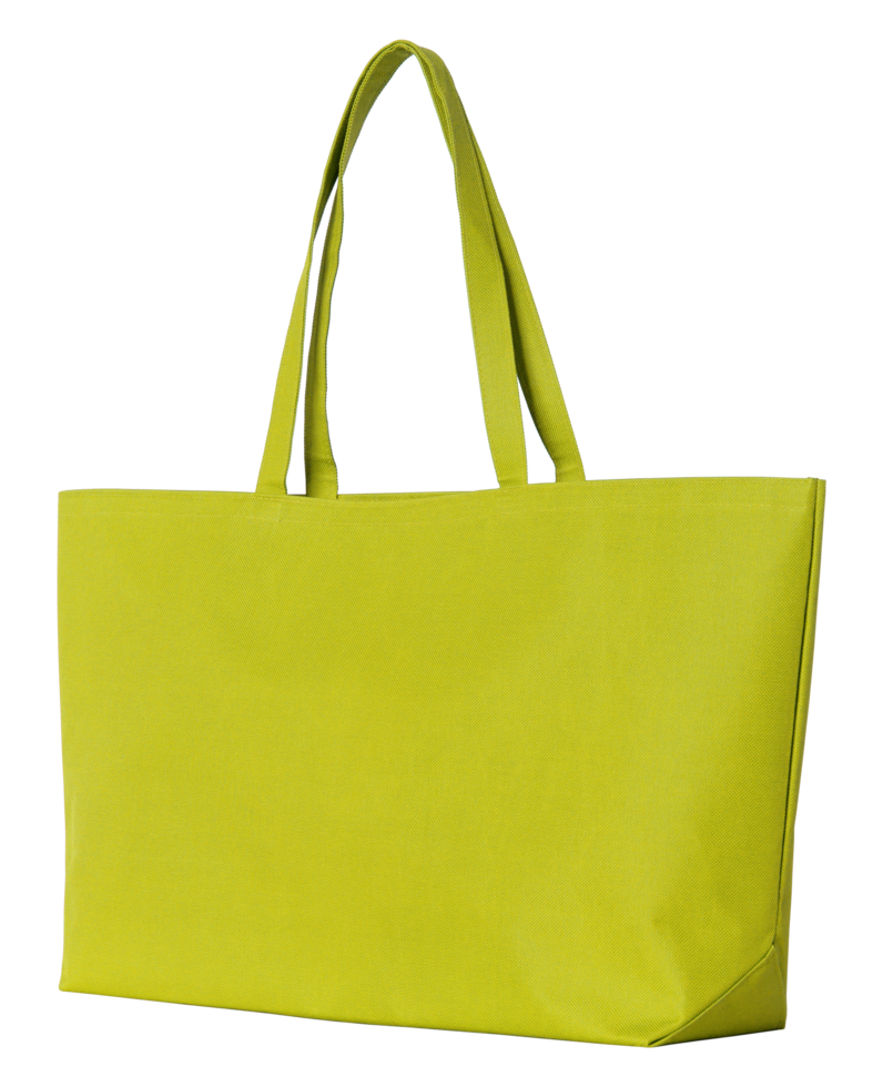 yellow fabric bag isolated with clipping path for mockup png