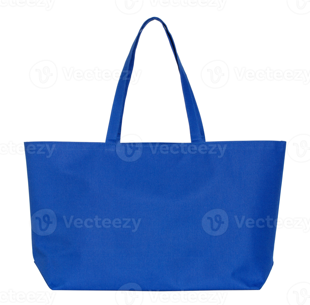 blue fabric bag isolated with clipping path for mockup png