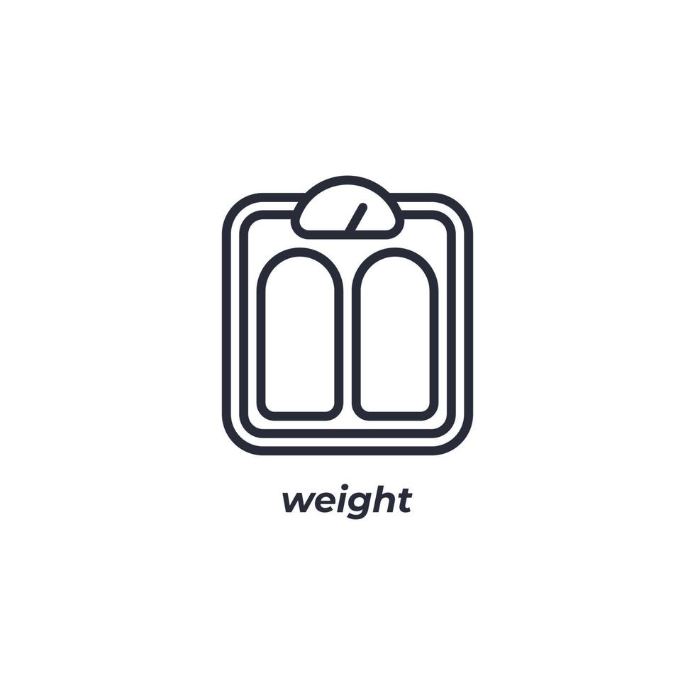 weight line icon. linear style sign for mobile concept and web design. Outline vector icon. Symbol, logo illustration. Vector graphics