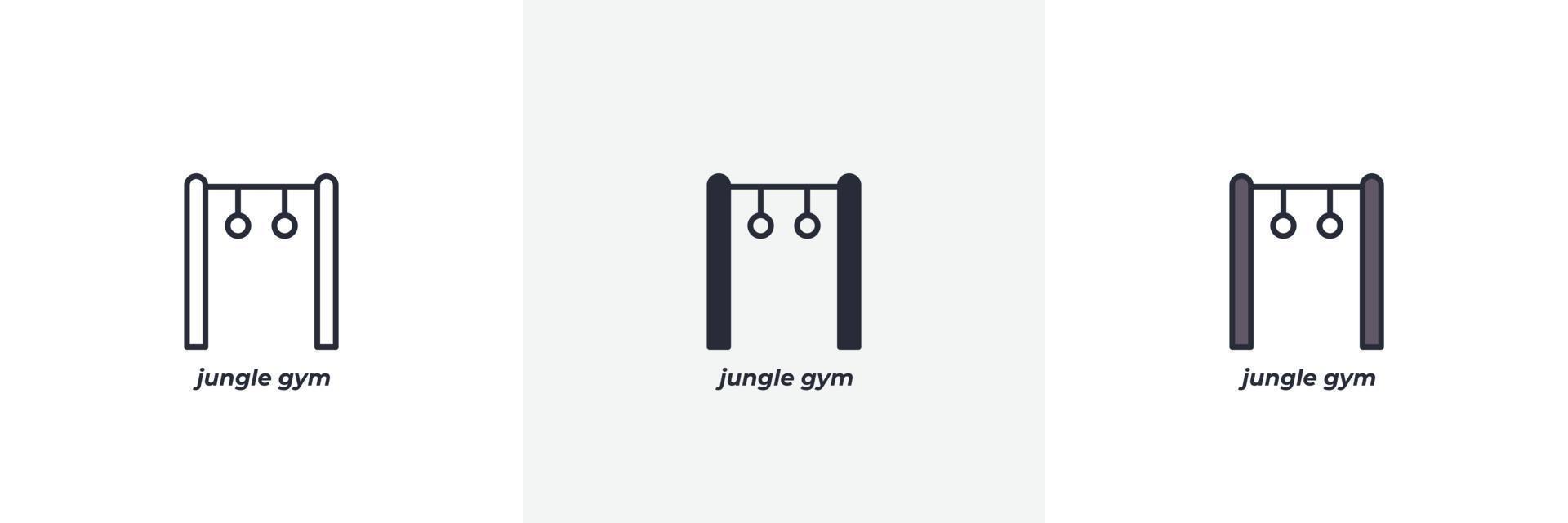 jungle gym icon. Line, solid and filled outline colorful version, outline and filled vector sign. Idea Symbol, logo illustration. Vector graphics