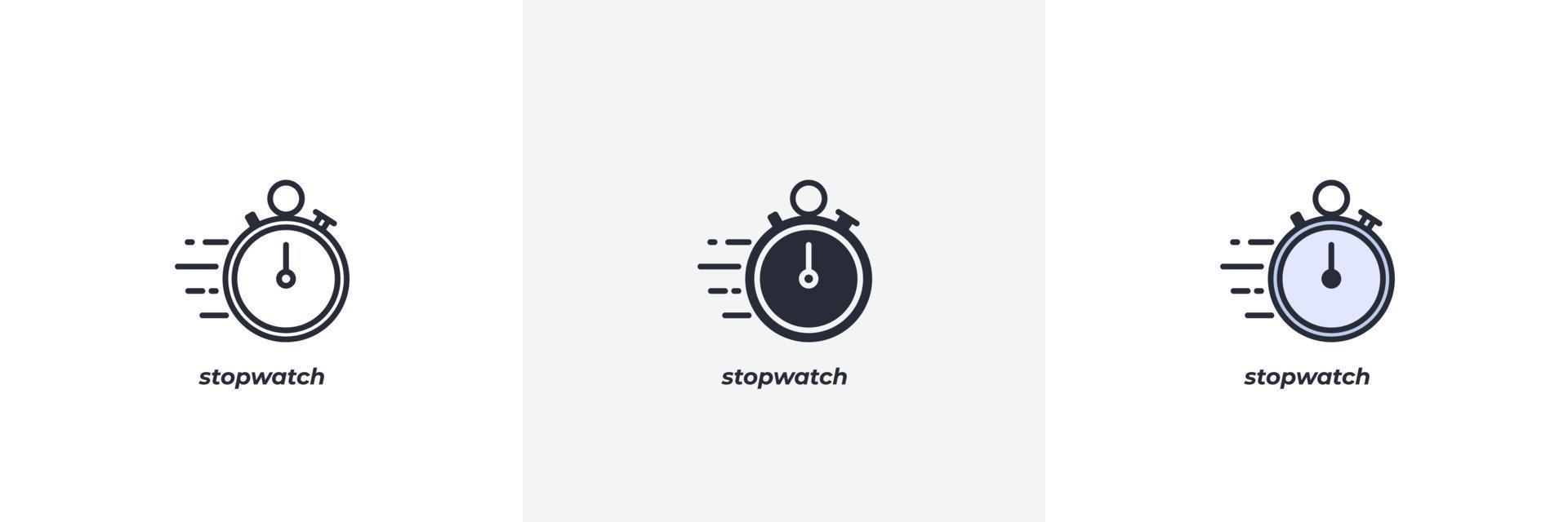 Stopwatch Icon. Stop Watch Time Timer Clock Minute Speed Countdown Race  Measurement Sign Symbol Black Artwork Graphic Illustration Clipart EPS  Vector 26306706 Vector Art at Vecteezy