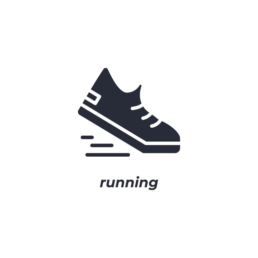 Vector sign of running symbol is isolated on a white background. icon color editable.