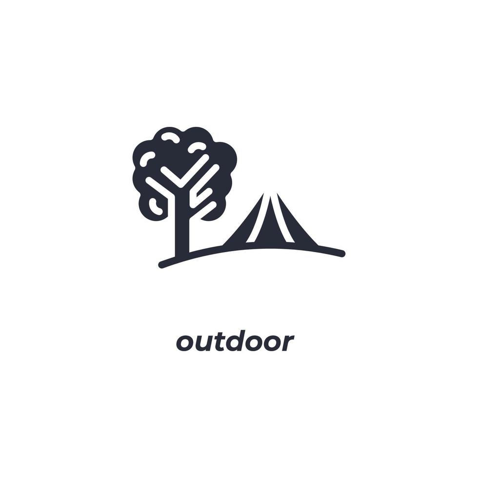 Vector sign of outdoor symbol is isolated on a white background. icon