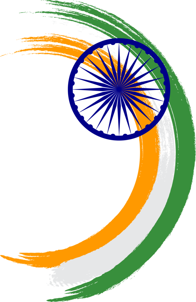 Indien-Flagge. grün, orange png