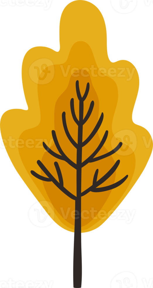 Autumn tree. Illustration png