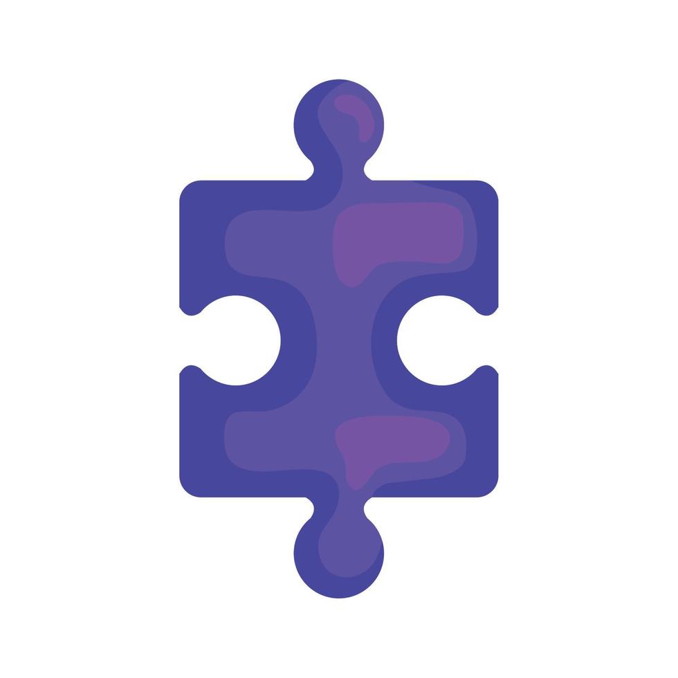 purple puzzle piece vector