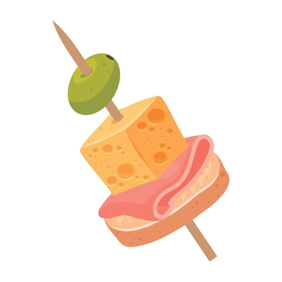 appetizers with in stick vector