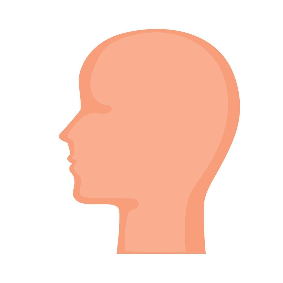 cabeza perfil humano vector