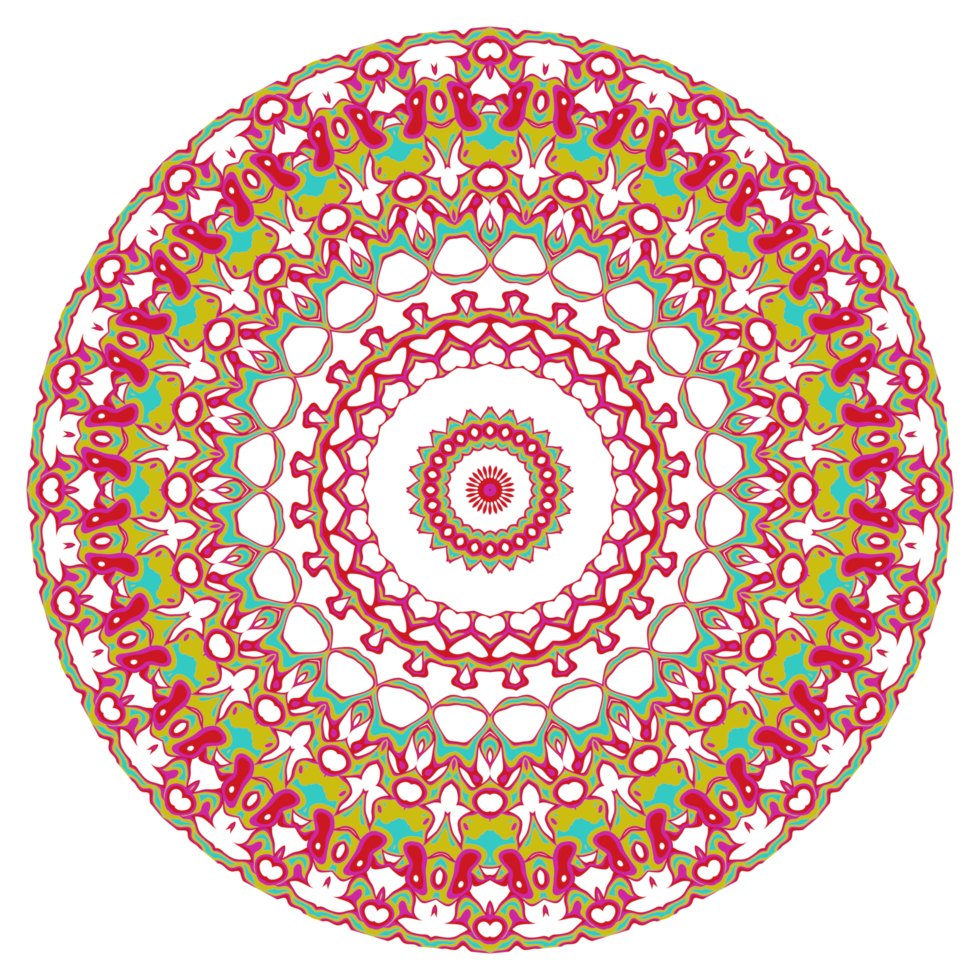 Abstract mandala pattern with round shape png