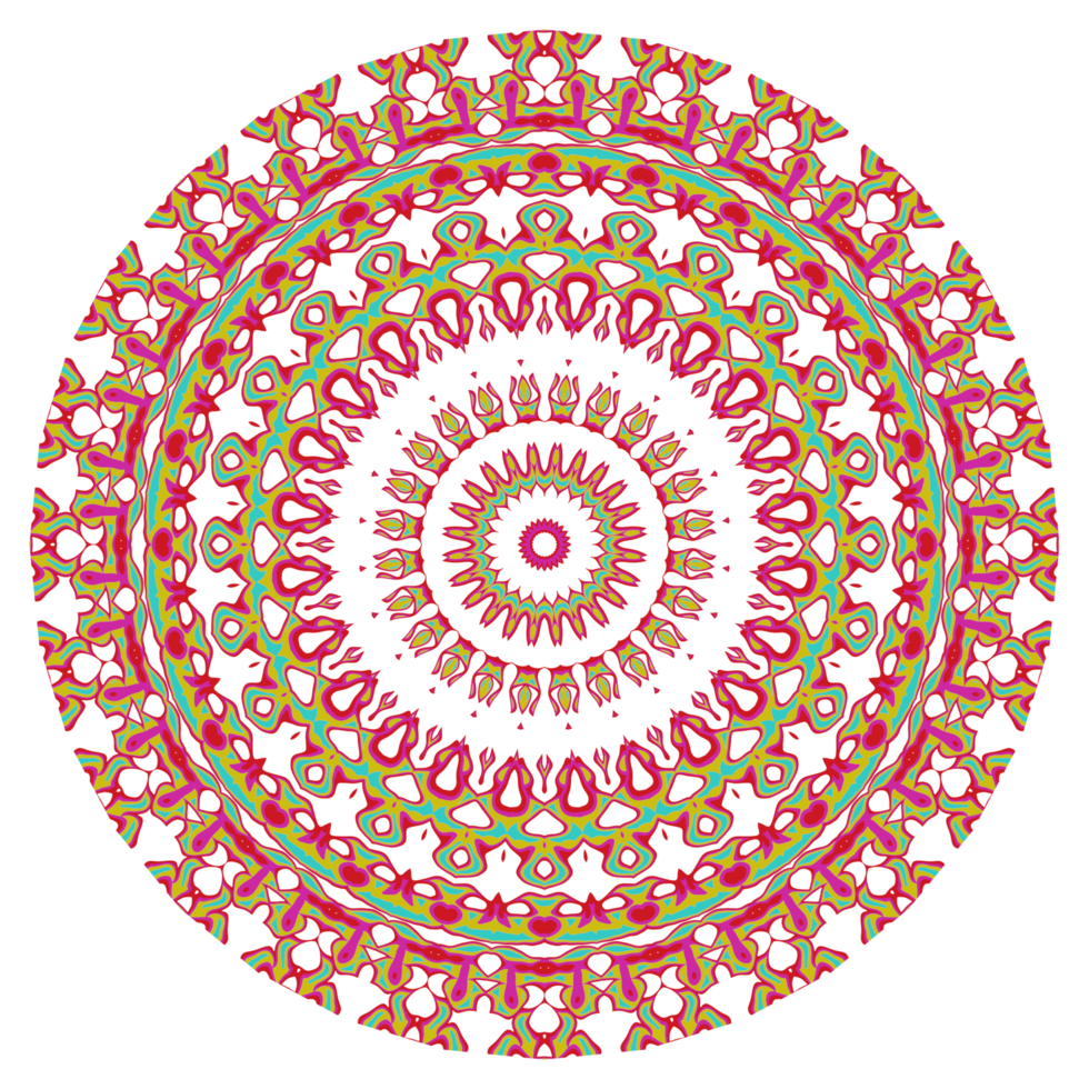 Abstract mandala pattern with round shape png