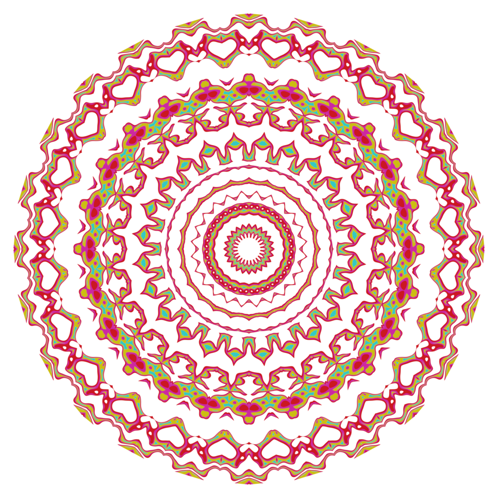 Abstract mandala pattern with round shape png