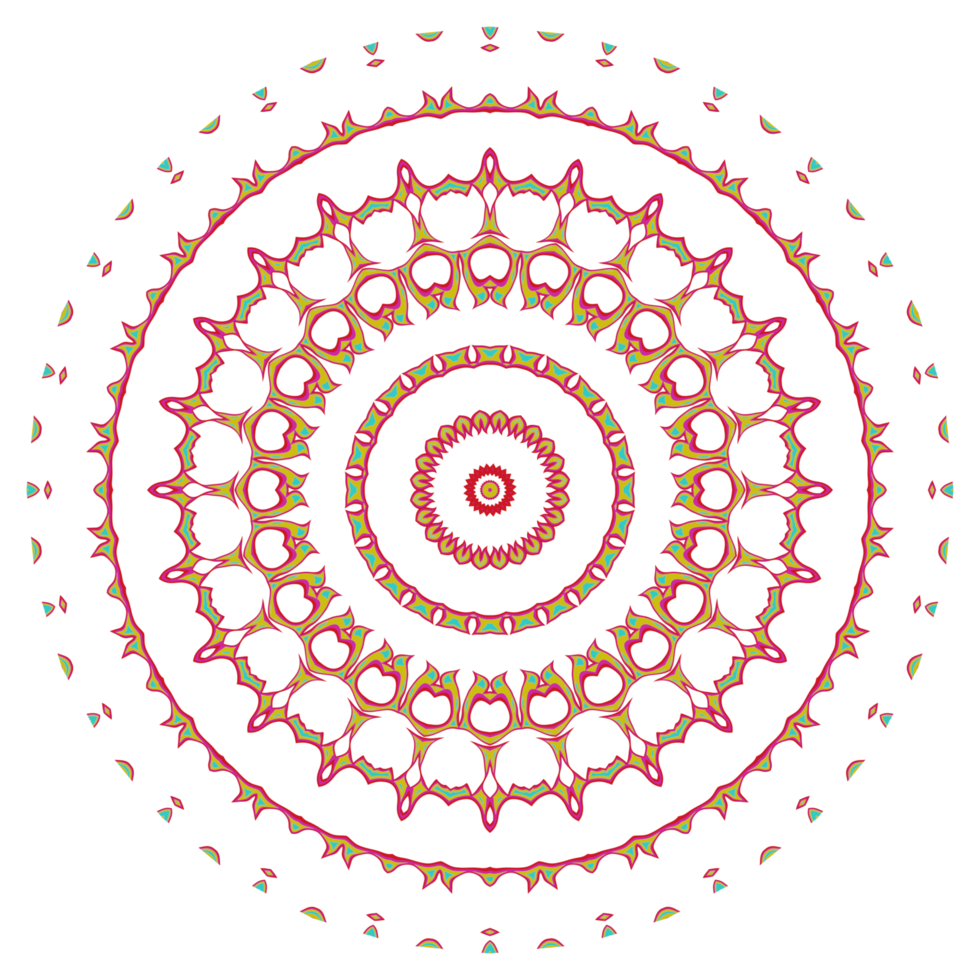Abstract mandala pattern with round shape png