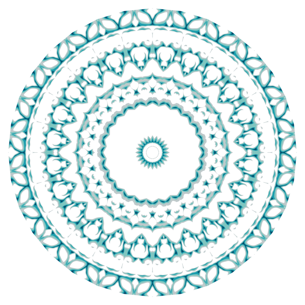 Circular pattern in the form of a mandala png