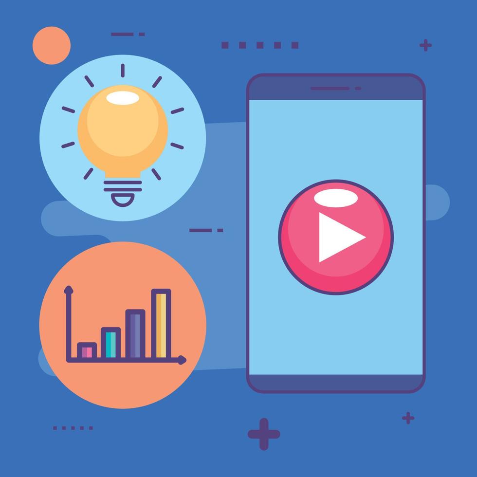 research development with smartphone vector