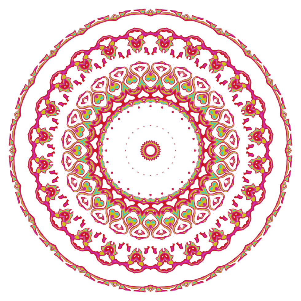 Abstract mandala pattern with round shape png