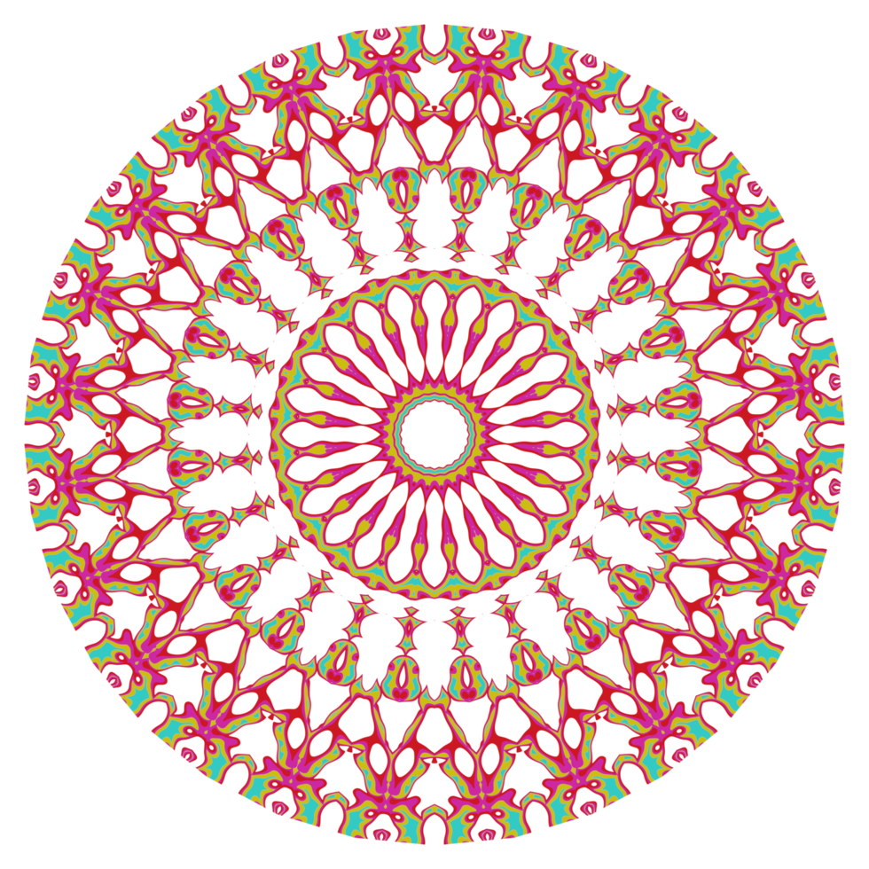 Abstract mandala pattern with round shape png