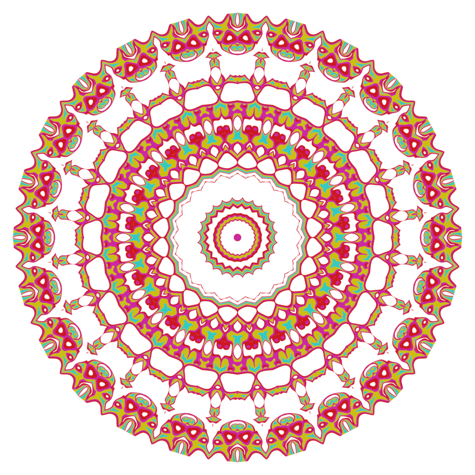 Abstract mandala pattern with round shape png